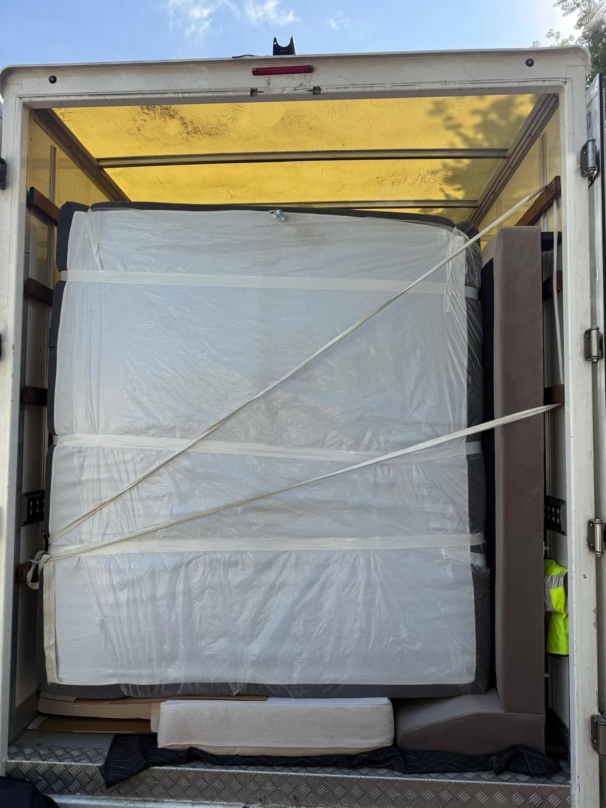 Household furniture protected and ready for a house move in Huddersfield
