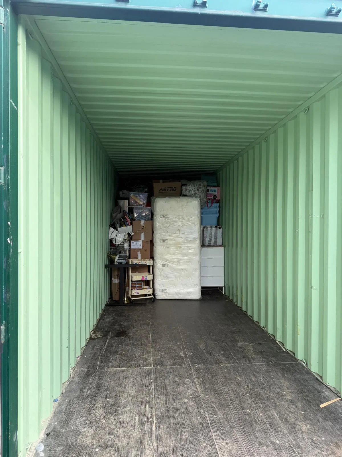 Household goods packed and ready for storage between moves in Huddersfield